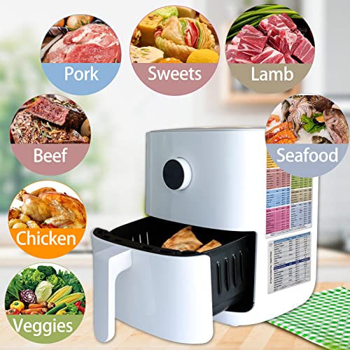 Bespoke designed for UK market Air Fryer Cooking Time Sheet. Magnetic Cheat Sheet set by Magla. Air Fryer Recipe Book, Cookbook. Air Fryer Accessories, Kitchen Accessories. Xmas/New Year Gift