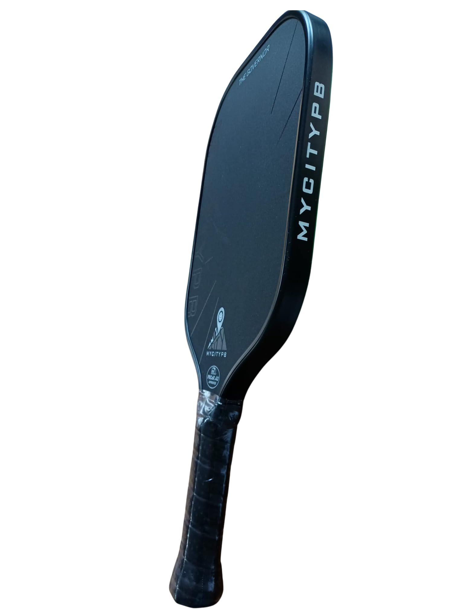 Rakieta Pickleball The Governor Black Edition 2027, certyfikat USAP, 42 x 18 cm, uchwyt 14 cm, włókno węglowe + włókno szklane, 237-245 g, rakieta z rdzeniem o strukturze plastra miodu 16 mm