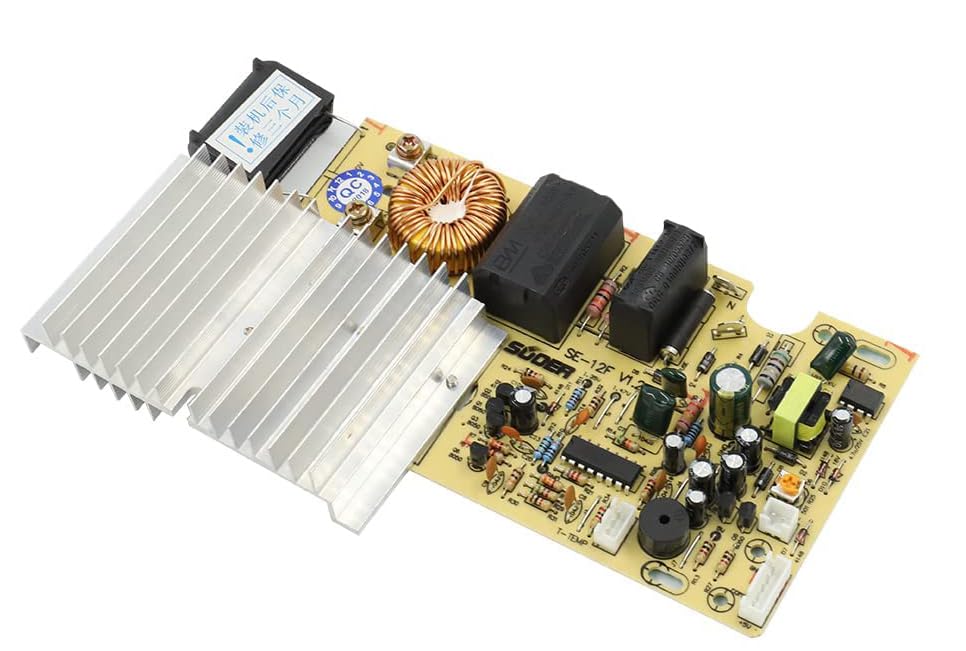 Image of RASHRI 1800W Induction Cooktop PCB Board with Digital Display Panel | Universal Main Circuit Board Replacement Kit | Stable Performance Induction Stove Repair Board with Heat Sink