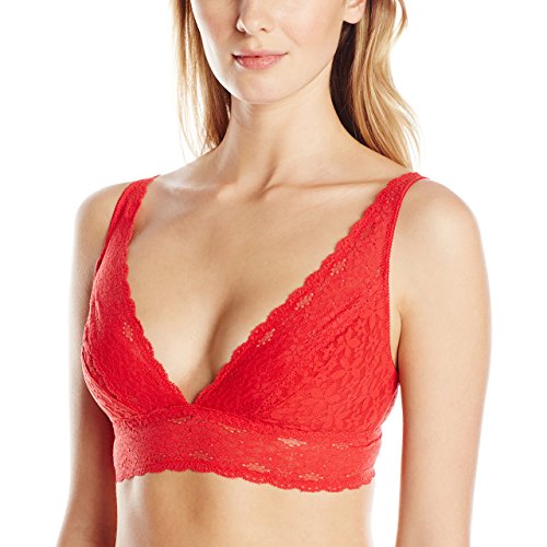 Image of Wacoal Womens Halo Lace Bralette, Chinese Red, 30