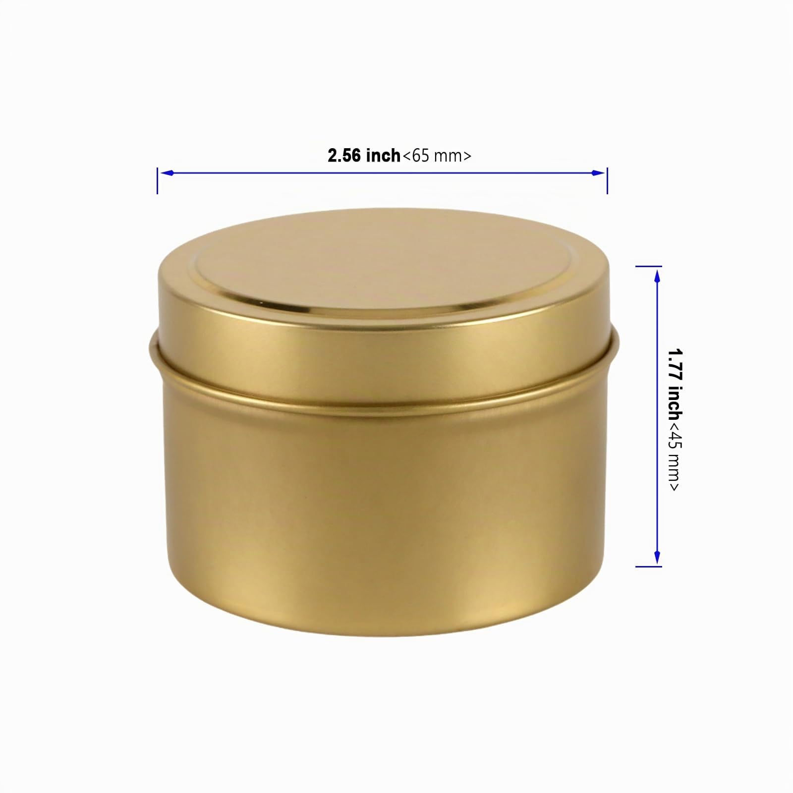 PUCSIQ Lot de 24 boîtes à bougies vides de 120 ml avec couvercles en métal doré - Pour le bricolage, l'artisanat, les bijoux, la fabrication de bougies