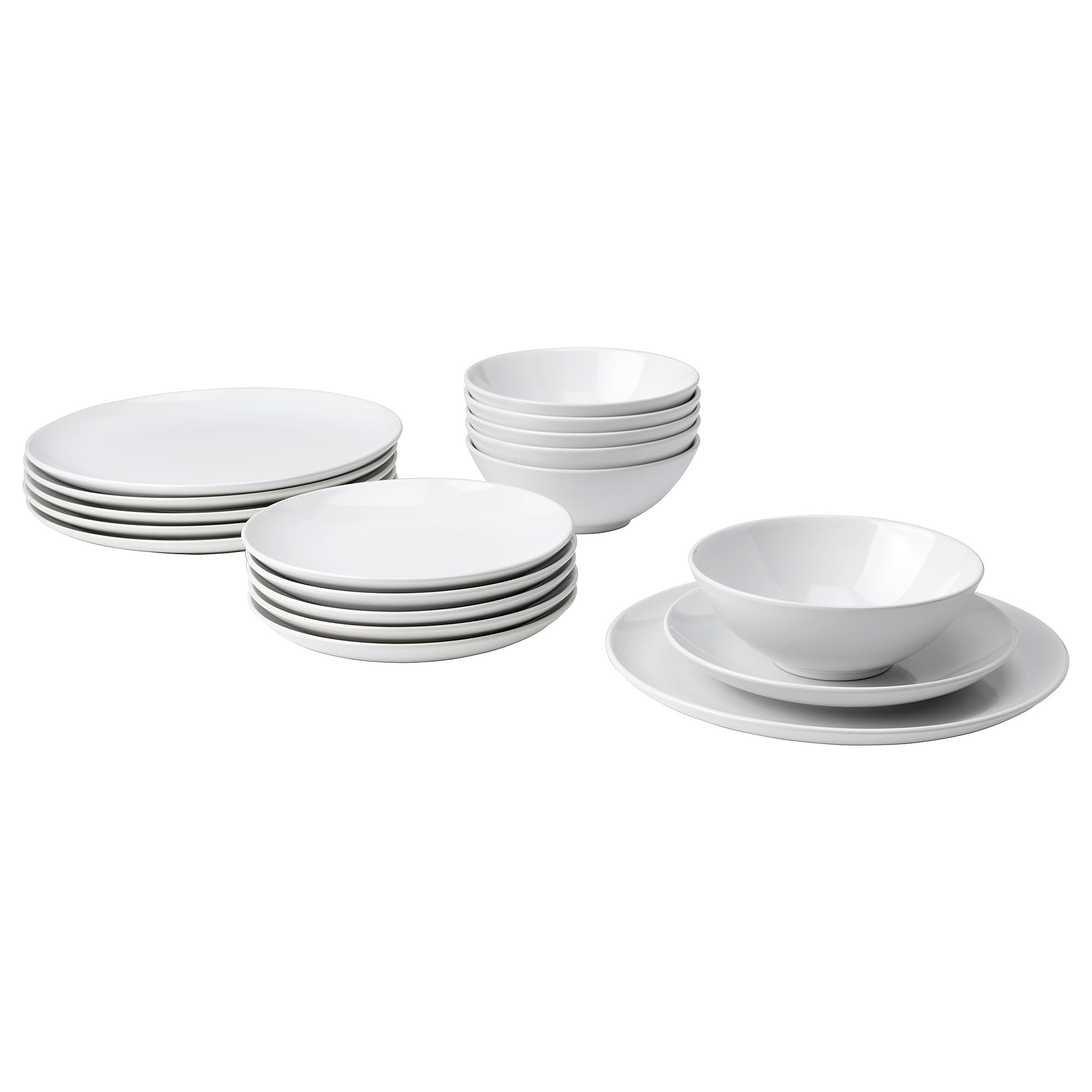 Service de 18 pièces GODMIDDAG blanc idéal pour vos repas de famille chaleureux