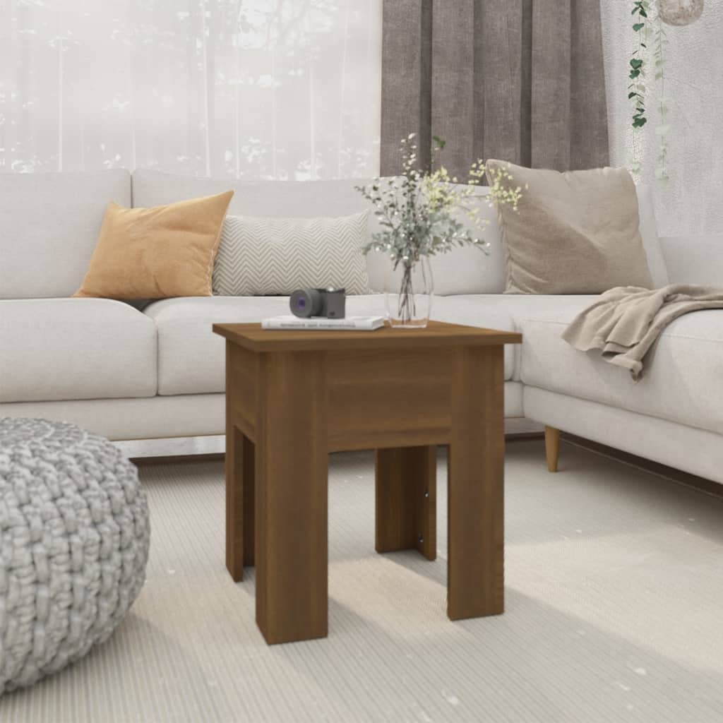 Coffee Table Brown Oak Engineered Wood Standard Durable Accent Living Room Furniture Tables