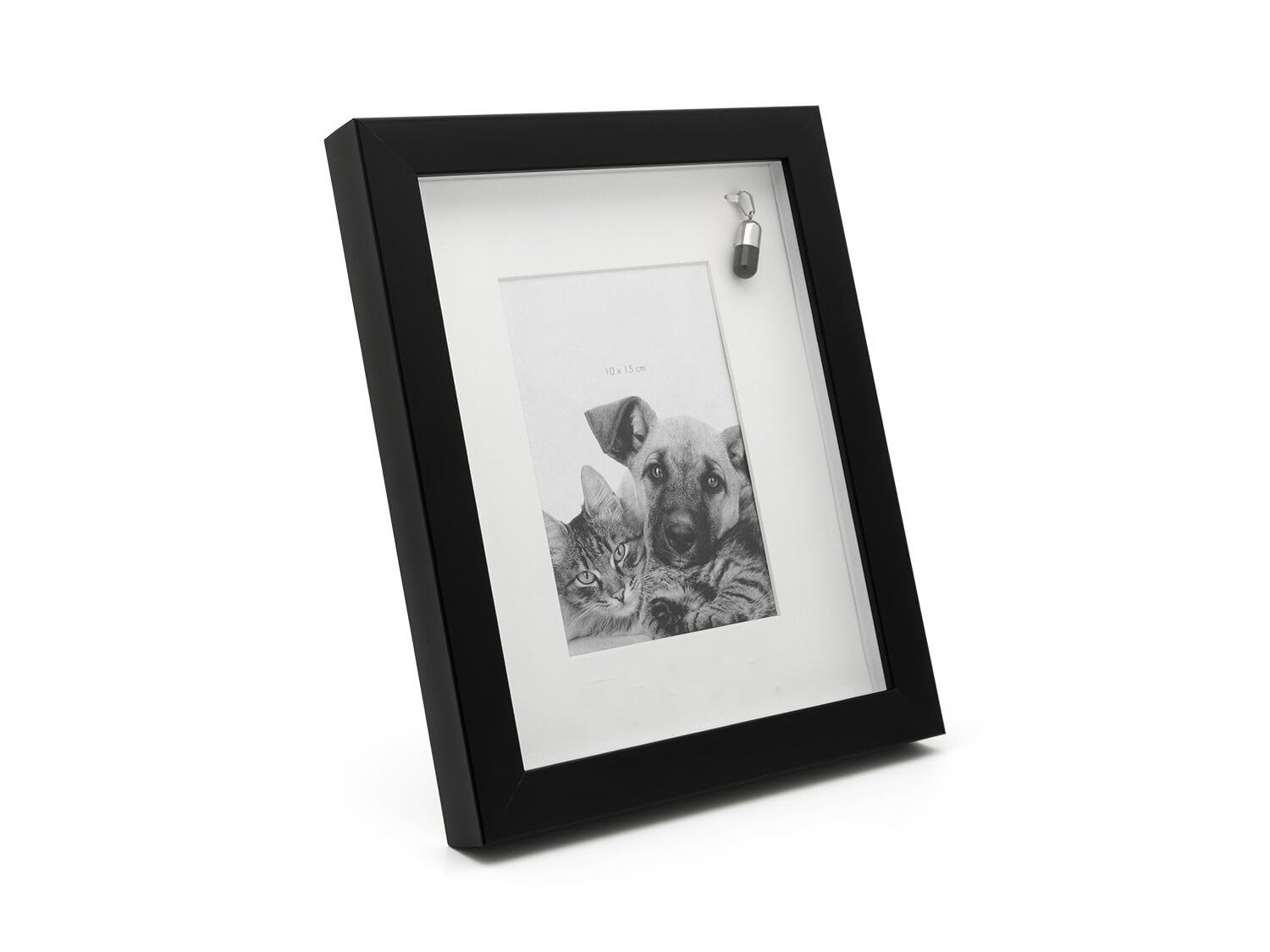 Brillibrum Design Photo Frame Dog Keepsake with Ash Capsule Picture Frame Pet Cats Mourning Frame Format 10 x 15 cm Frame with Ash Capsule and Name Engraving (Variant 5, Engraving up to 20 Characters)