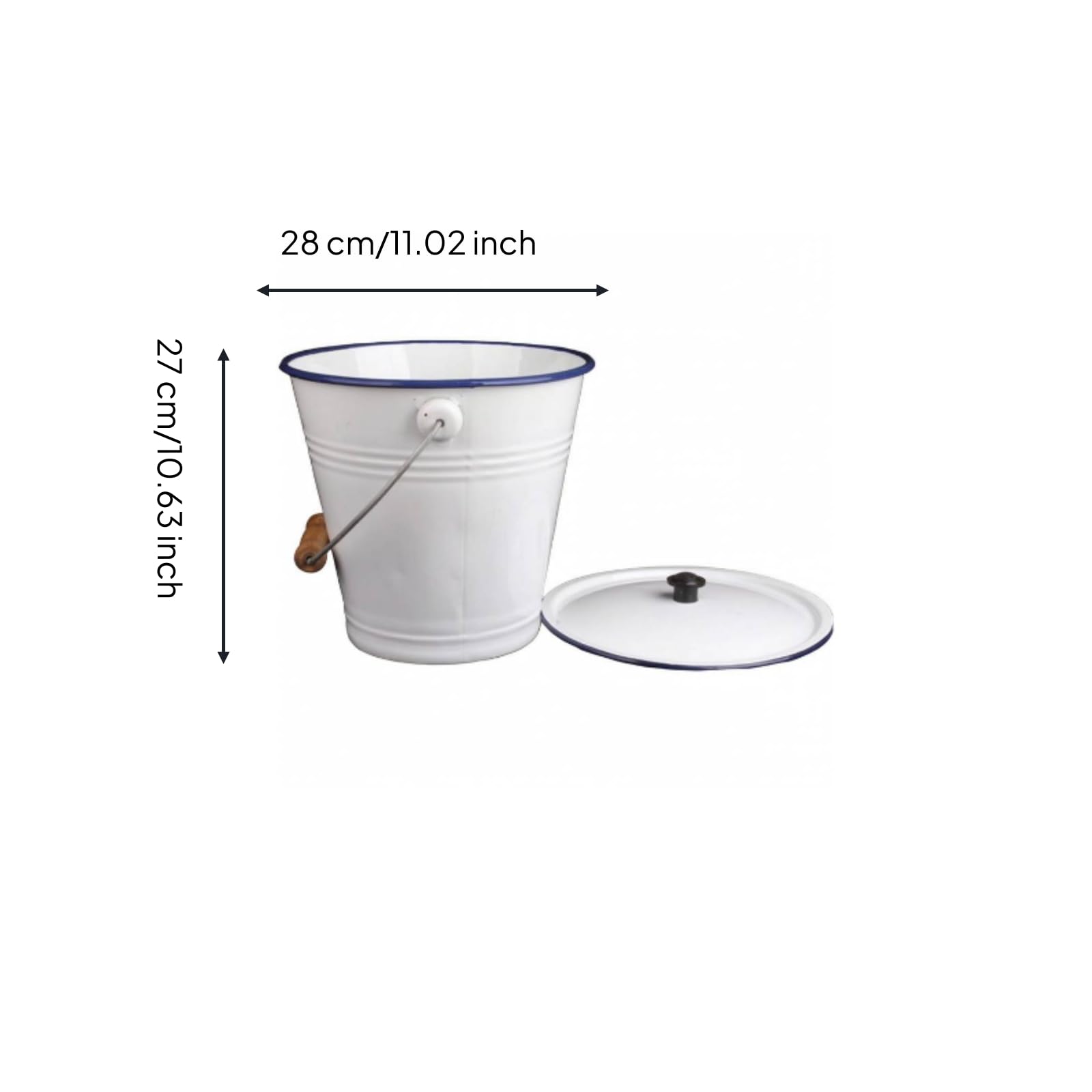 Seau avec Couvercle Polyvalent, 28 Cm, Environ 9 L