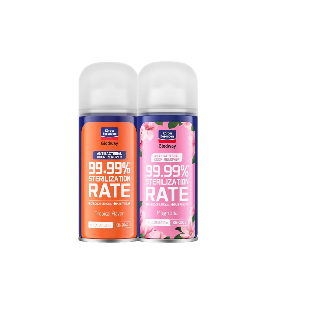 Glodway Whole Car Air Refresher Spray,Odor Eliminator Eliminates Strong Vehicle Odors,Magnolia Scent + Tropical Flavor Scent-6 Ounce Spray Bottle (