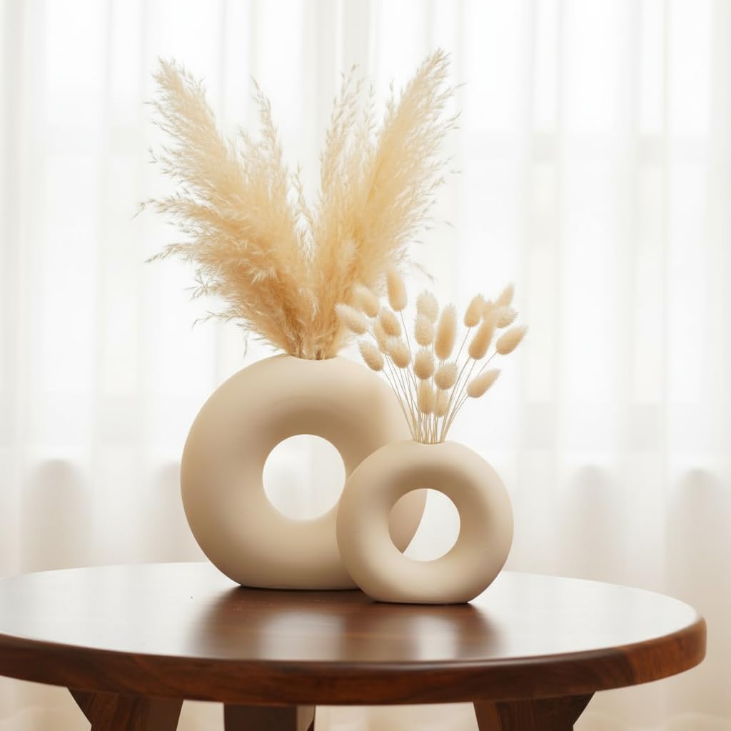PUREZENTO Ring Donut Vases - Set of 2 -4