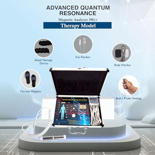 Image of 2026 Advanced 39G+ Quantum Resonance Magnetic Analyzer with 8-Mode TENS Therapy | 3-in-1 Full Body Scanner & Pain Relief Machine | Includes Slippers, Pads & Ear Clips | 54 Health Reports | Windows Laptop Compatible | Professional Health Analyzer with Rod