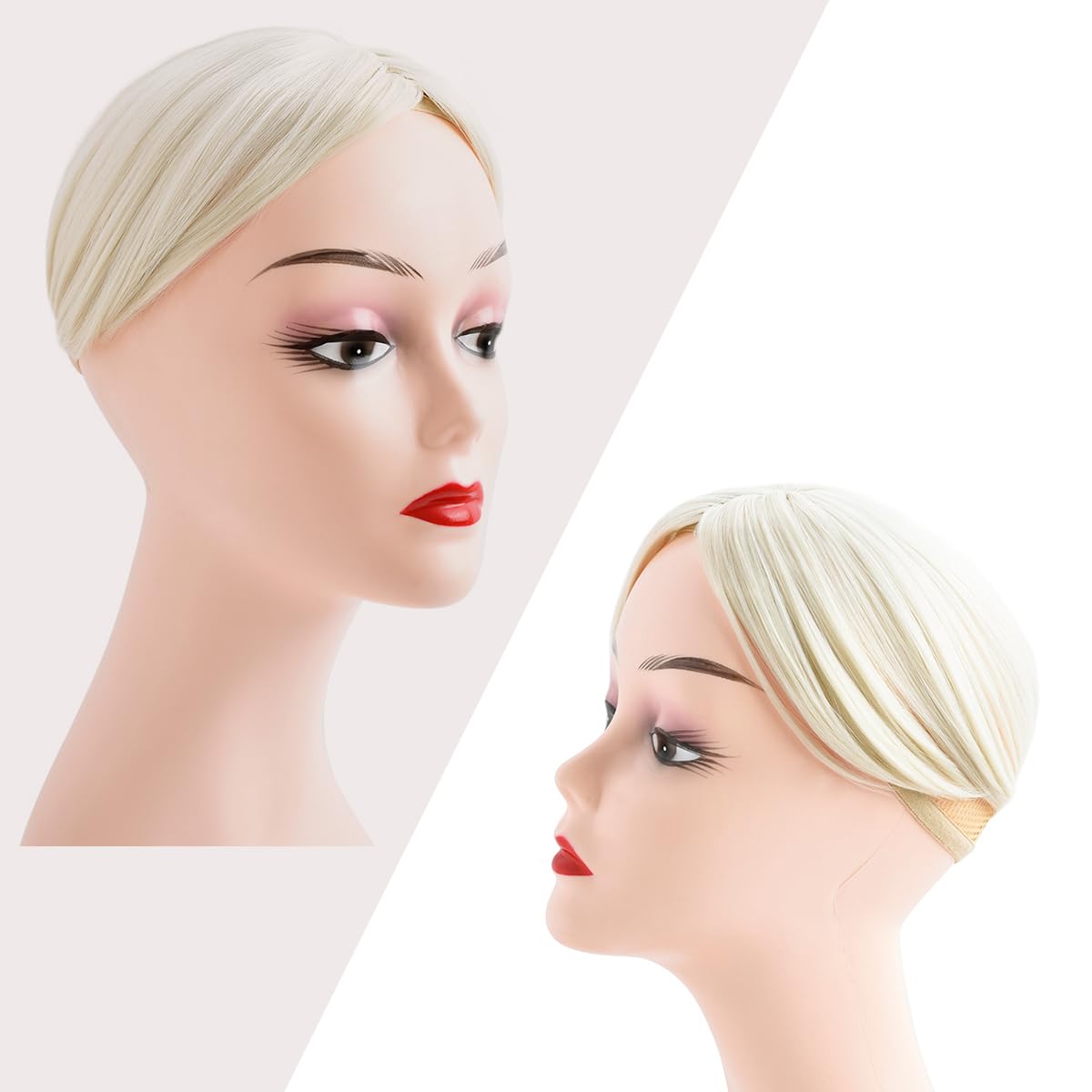 Yamel Hair Toppers for Women Clips in Hair Pieces Synthetic Straight Wiglets Hairpieces for Thinning Hair Bleach Blonde - Image 2