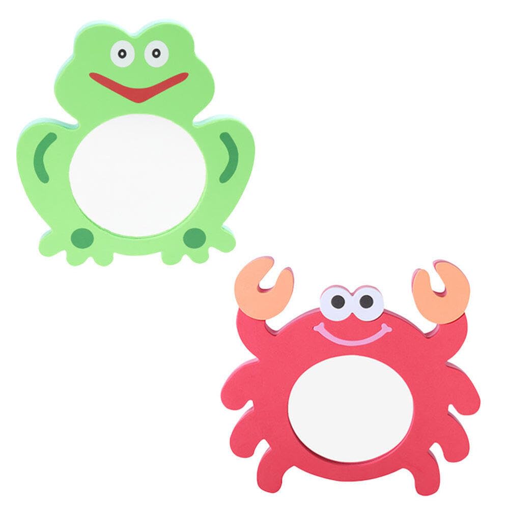 balacoo 2pcs Mirror Bath Toy Set in Frog Shape Interactive Baby Bath Toys Kids Shower Toys Shower Bathtub Toy for Fun Bath Time
