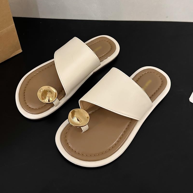 HBJWOV Toe Fitting Sandals for Women Wearing Flat Bottomed Sandals for Beach Sandals2