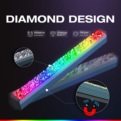 Vetroo Magnetic ARGB LED Light Strips For PC - 5V 3-PIN, Compatible With Aura Sync, RGB Fusion