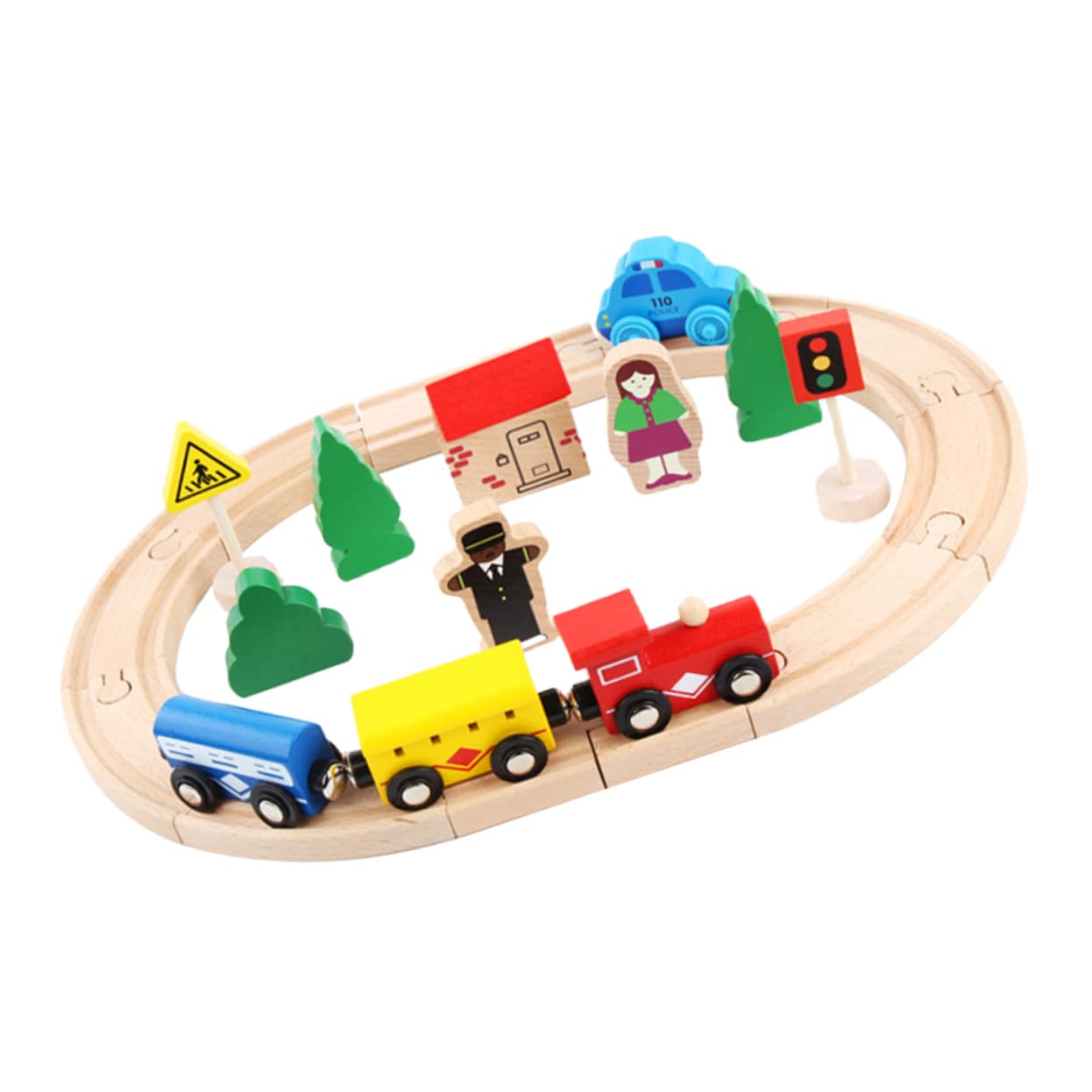 Kisangel Puzzle in Legno Per Ragazzo Ragazza Di Vagoni Ferroviari in Faggio Liscio e Resistente Giocattoli Educativi Per Ragazzo Ragazza Che Sviluppano Capacità Pratiche e Cognitive