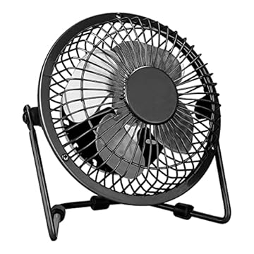 ALFACELL Ventilador de Mesa Mine 4 com suporte de ferro USB