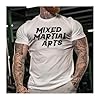 GYMTIER MMA Mixed Martial Arts Japanese Men's Gym T-Shirt Bodybuilding Training Workout Lifting Top Clothing, White, XXL #1