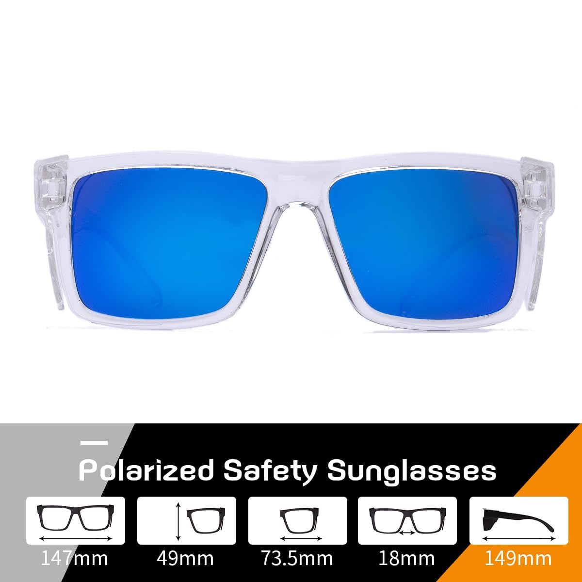Gafas de sol polarizadas SafetyGlassesZ87 UV400 para hombre, construcción, carpintería, ciclismo, bricolaje y uso industrial ligero