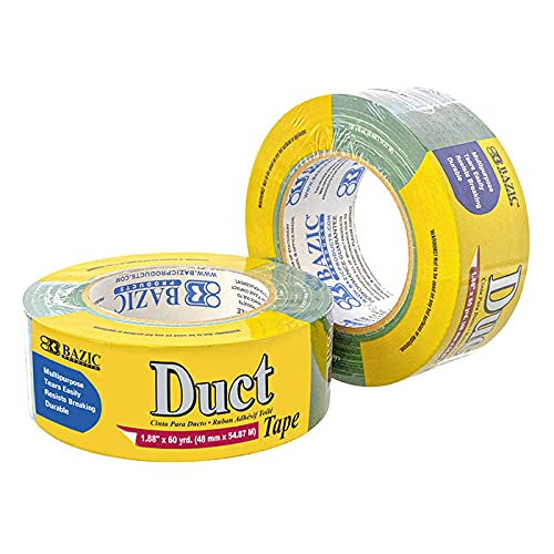 Image of BAZIC PRODUCTS Green Duct Tape, 1.88 in x 60 Yd, 12-Case | aggressive adhesive that tears by hand for repairs