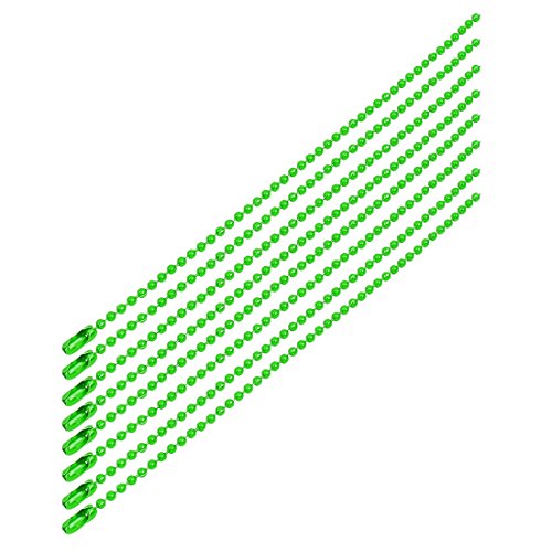 Aexit 8Pcs Metal Lighting fixtures and controls Clasp Beaded Ball Chain Keychain Green 2.4mm Diameter 15cm Length