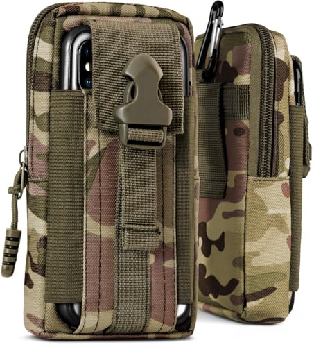ONEFLOW Étui de survie compatible avec Nokia Asha 300 – Étui de ceinture en nylon avec mousqueton, étui tactique EDC avec support ceinture, coque...