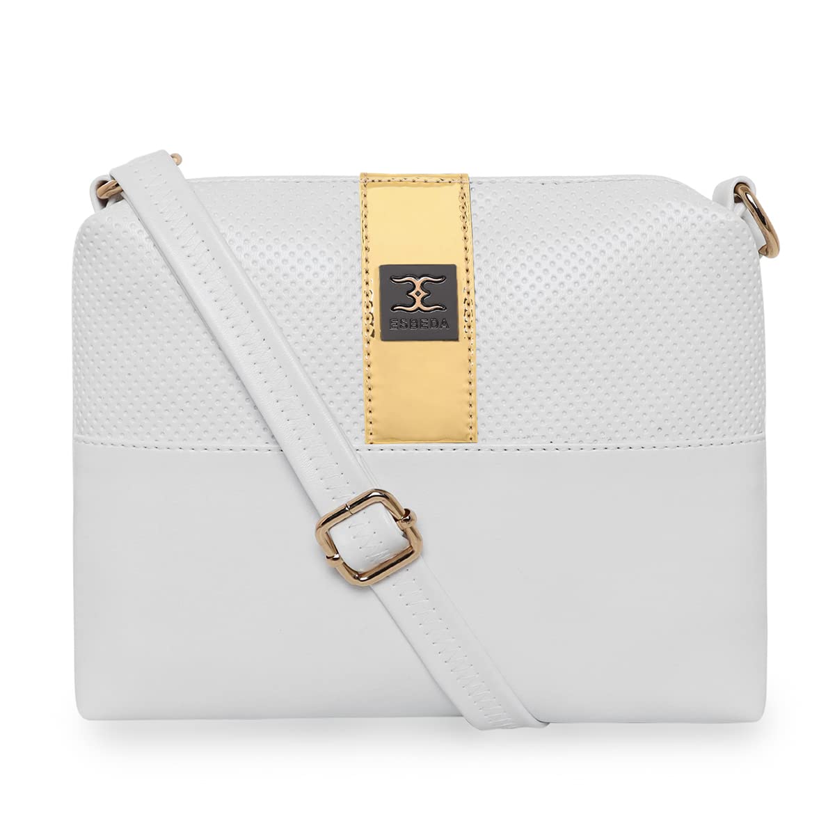 ESBEDA Gold Color Two Contrasting Colors Sling Bag For Women (B0BLNVWC13) Amazon Price History, Amazon Price Tracker