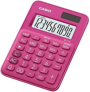 Casio MS-7UC-RD Mini Desk Type 10 Digits Calculator MS7UC Red