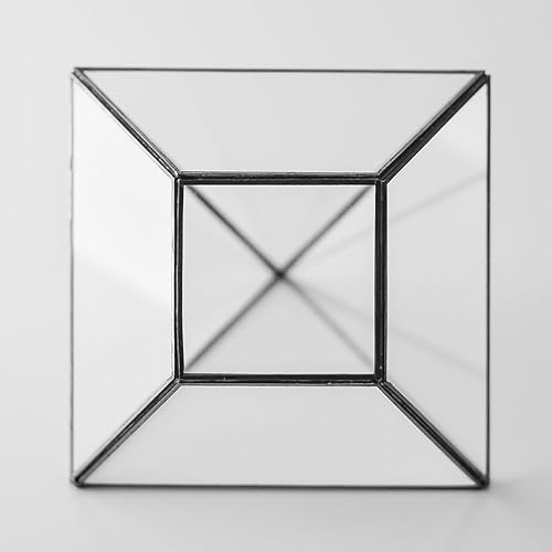 Miniatura 5 de 8x6x6" Black Terrarium Containers Geometric Glass Large Terrario For Plants Door Garden Succulents Wedding Decor El Crea Designs