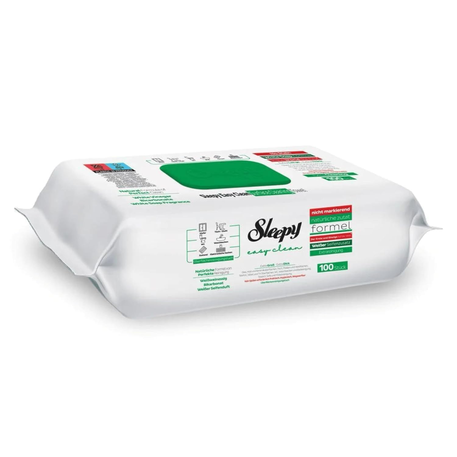 Sleepy Reinigungstücher für den täglichen Oberflächeneinsatz Reinigungstuch 6x100 Stück (Grün)