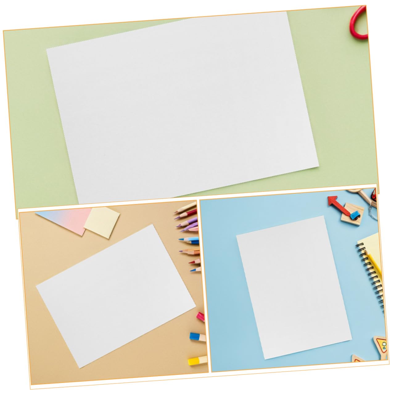 Papel de Acuarela para Niños Pequeños A4 100 Hojas Blanco