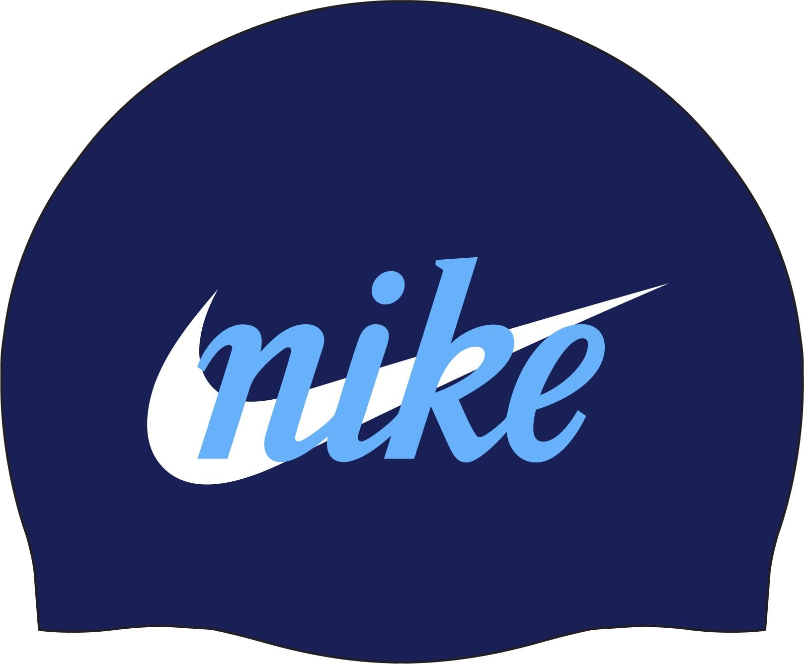 Nike Multi Graphic Silikon-Badekappe, Midnight Navy