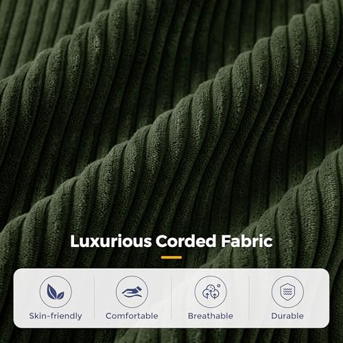 Image of MAXYOYO Modular Sectional Sofa Couch, Foldable Oversized U Shaped Cloud Couch with Pillows, Tufted Boneless Lounger Floor Sofa Bed for Living Room, No Assembly Required, Dark Green