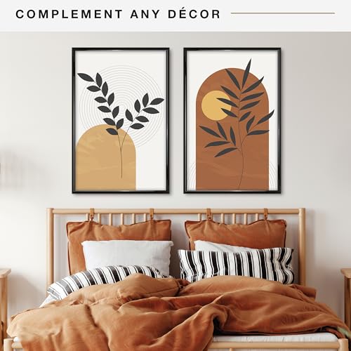 MCS Trendsetter 22.75x34 Poster Frame Black High-Gloss, Vertical & Horizontal Wall Hanging Large Picture Frame for Photos, Posters & Art Prints (2-Pack)