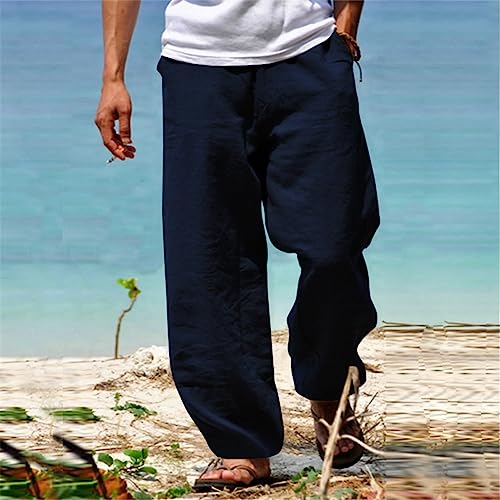 Pantalon long droit pour homme idéal pour les soirées d'été décontractées