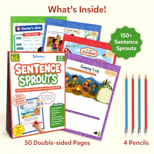Image of Skillmatics Sentence Sprouts - Sentence Building & Creative Writing Book