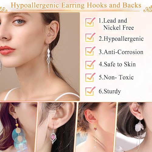 Image of Dhruv Crafts Earring Making Kit - 1402 Pcs Supplies With Hooks, Findings, Backs, Pins, Jump Rings for Jewelry Making