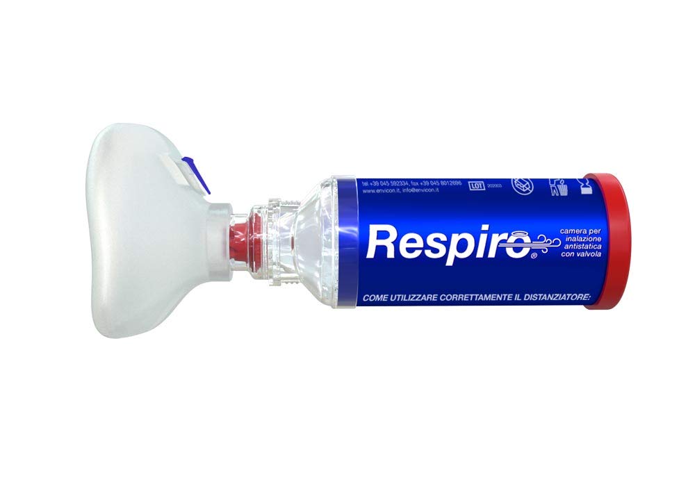 Envicon Respiro camera per inalazione antistatica con valvola e mascherina pediatrica 3-4 anni Medical