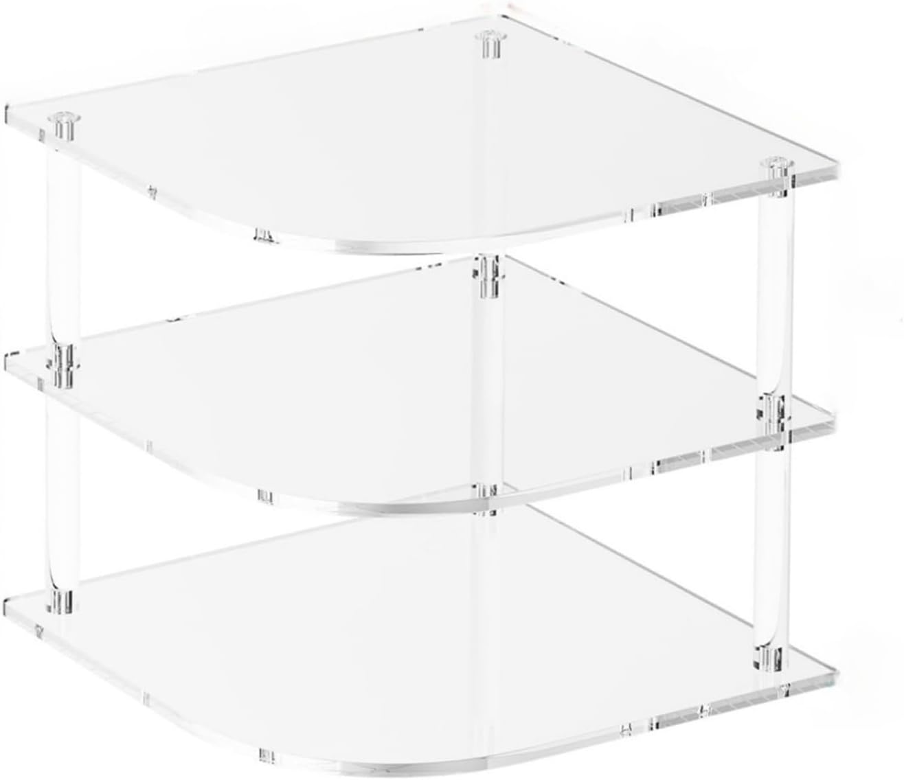 Acrylic Kitchen Countertop Tablewares Organiser Corner Shelf For Dishes Bowls Quick Access Cabinet Storage Solution Easy Assembly Cabinet Shelf