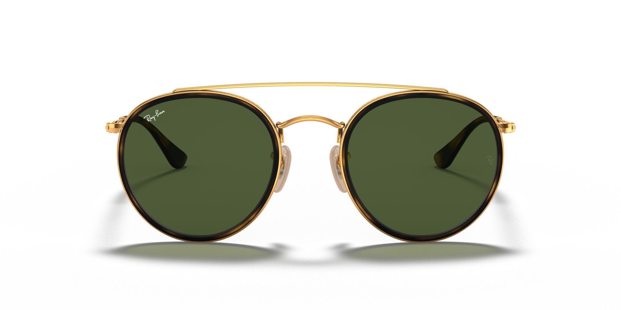 Ray-Ban Unisex Gold Round Green Round Double Bridge 3647N Sunglasses