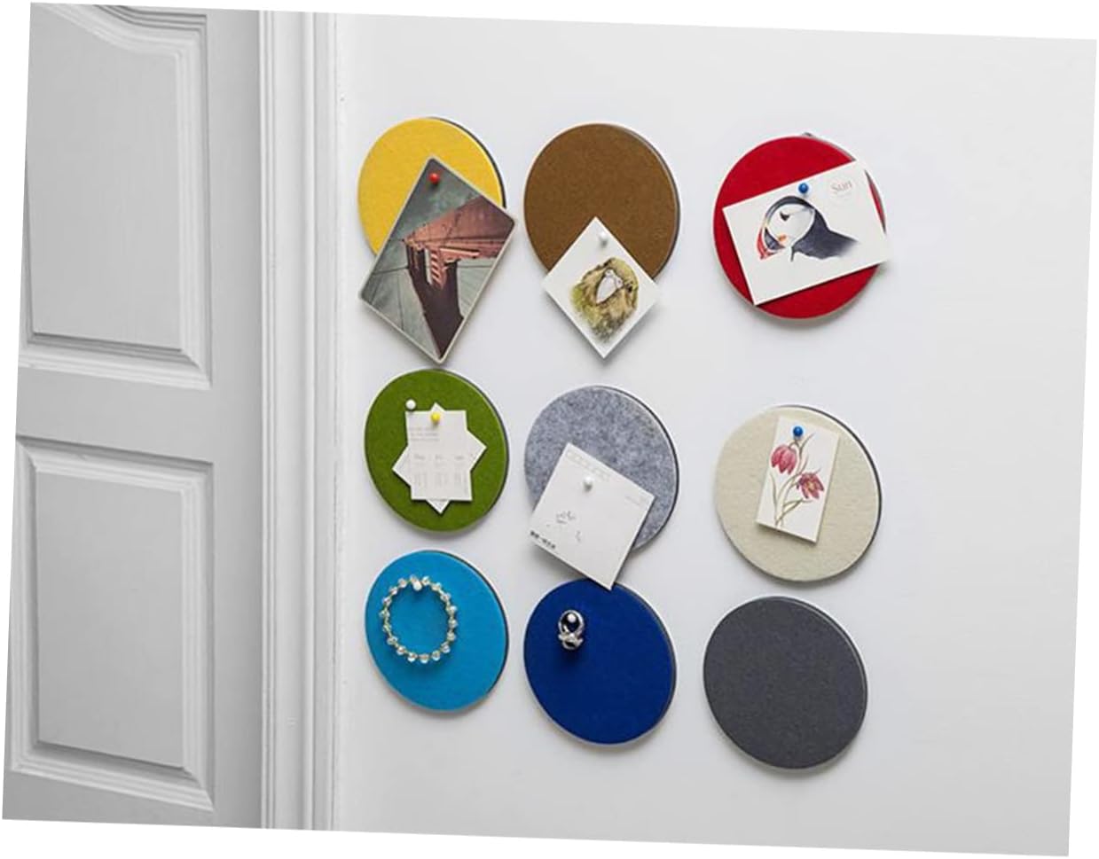 10pcs Hexagonal Eva Board Soft Balls for Felt Wall Sticker Memo Board Decorative Stickers Peel and Stick Wall Decals DIY Home Classroom Decor