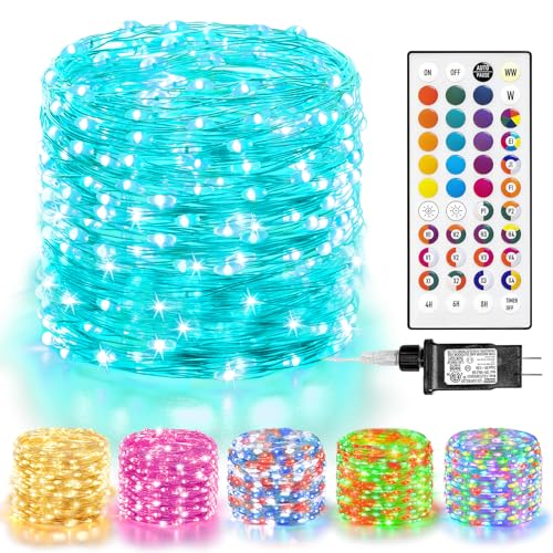 LitHome 66FT Fairy Lights Plug in, 200LED Color Changing Fairy Lights with Remote, 9 Modes Led...