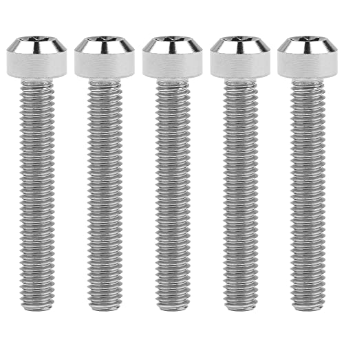 Image of Titanium Torx Square Head M6 x 10 15 20 25 30 35 40 45 50 60 65 70 80mm Screw Pack of 5 (Normal Titanium, M6x40mm)