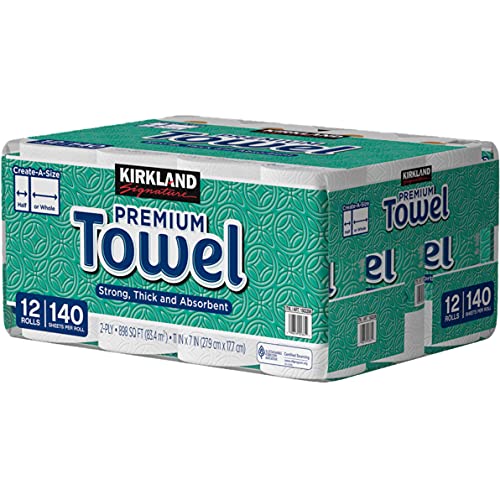 【2セット：24ロール】202407 カークランドシグネチャー ペーパータオル KIRKLAND シグネチャー ロールタオル 2枚重ね 140シート 12ロール