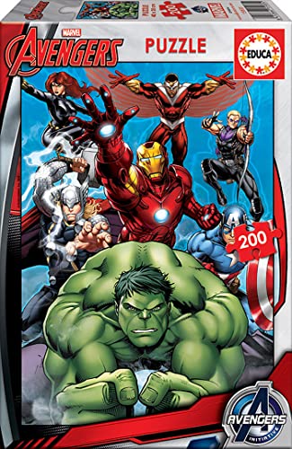 Educa - Puzzle Infantil Avengers. Puzzle 200 Piezas Marvel.