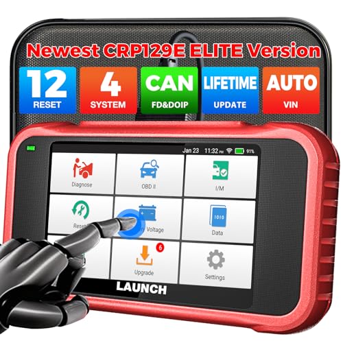 LAUNCH CRP129E V3.0 obd2 Diagnosegerät Auto,KFZ-Codeleser EOBD Tester für ABS/SRS/Motor/Getriebe mit 12 Reset Service für DPF,Öl,EPB,SAS,TPMS,BMS,Drosselklappe regulieren,Injektor Codierung