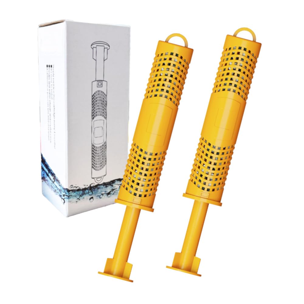 Spa Mineral Stick, Hot Tub Stick Silver Ion Cartridge Ag+ Mineral Filter with 4 Months Lifetime for Most Hot Tub(2-Pack, Yellow)