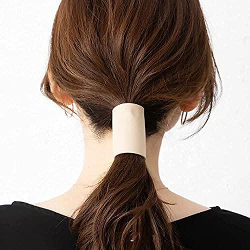 Everyonefdly Handmade Leather Hair Cuff, Leather Ponytail Holder, Ponytail Wrap Hair Glove, Leather Hair Wraps For Ponytails For Women With Long Hair (Black) #TOP2