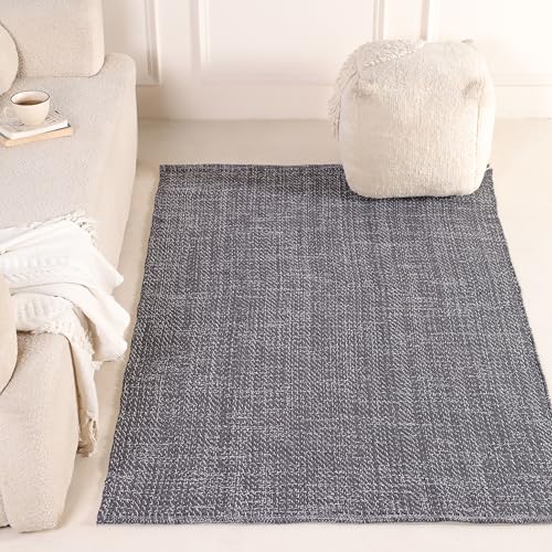 Tapete decorativo de algodón tejido HOMEMONDE 3x5 ft miniatura 2
