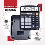 CATIGA 12 Digits Desktop Calculator with Large LCD Display and Sensitive Button, Dual Solar Power and Battery, Standard Function for Office, Home, School, CD-2786 - Image 4