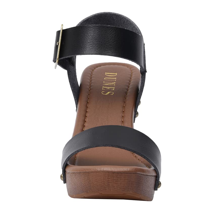 Dunes Women's Sydney Faux Wood Sandal +Memory Foam & LiteSole Technology3