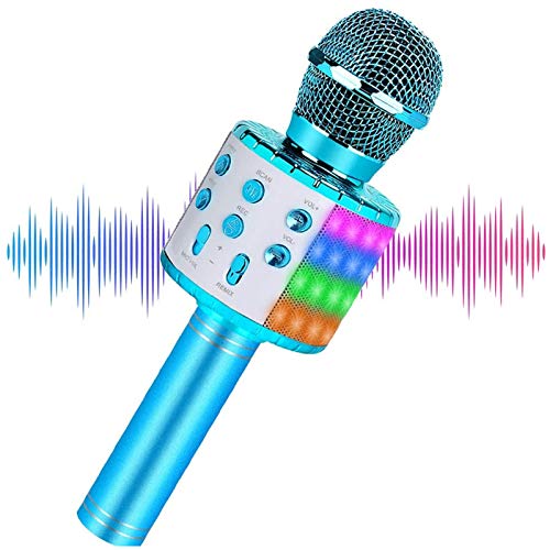 drahtloses Bluetooth-Karaoke-Mikrofon, tragbare 3-in-1-Handheld-Mikrofonlautsprecher-Weihnachtsfeier zum Geburtstag