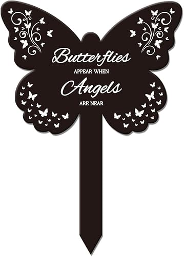 GLOBLELAND Placa de acrílico para recuerdo conmemorativo, letrero conmemorativo conmemorativo, decoración de recuerdo de jardín, hermoso alma nunca GLOBLELAND Placa de acrílico para recuerdo conmemorativo, letrero conmemorativo conmemorativo, decoración de recuerdo de jardín, hermoso alma nunca